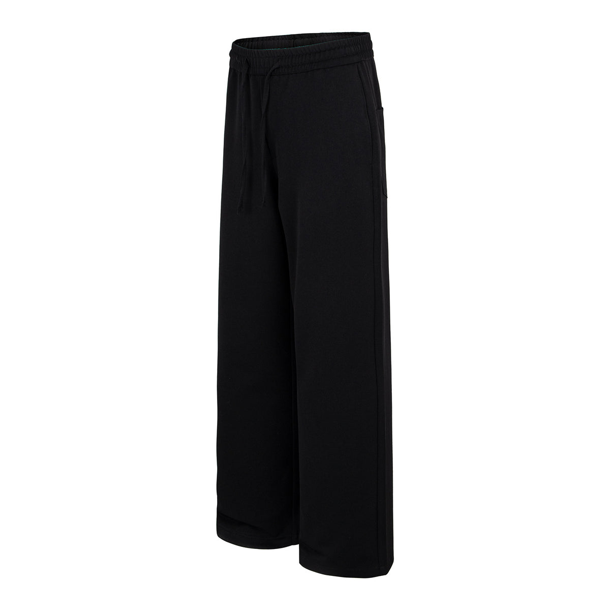 Simple Straight Loose Trousers with Elastic Waistband