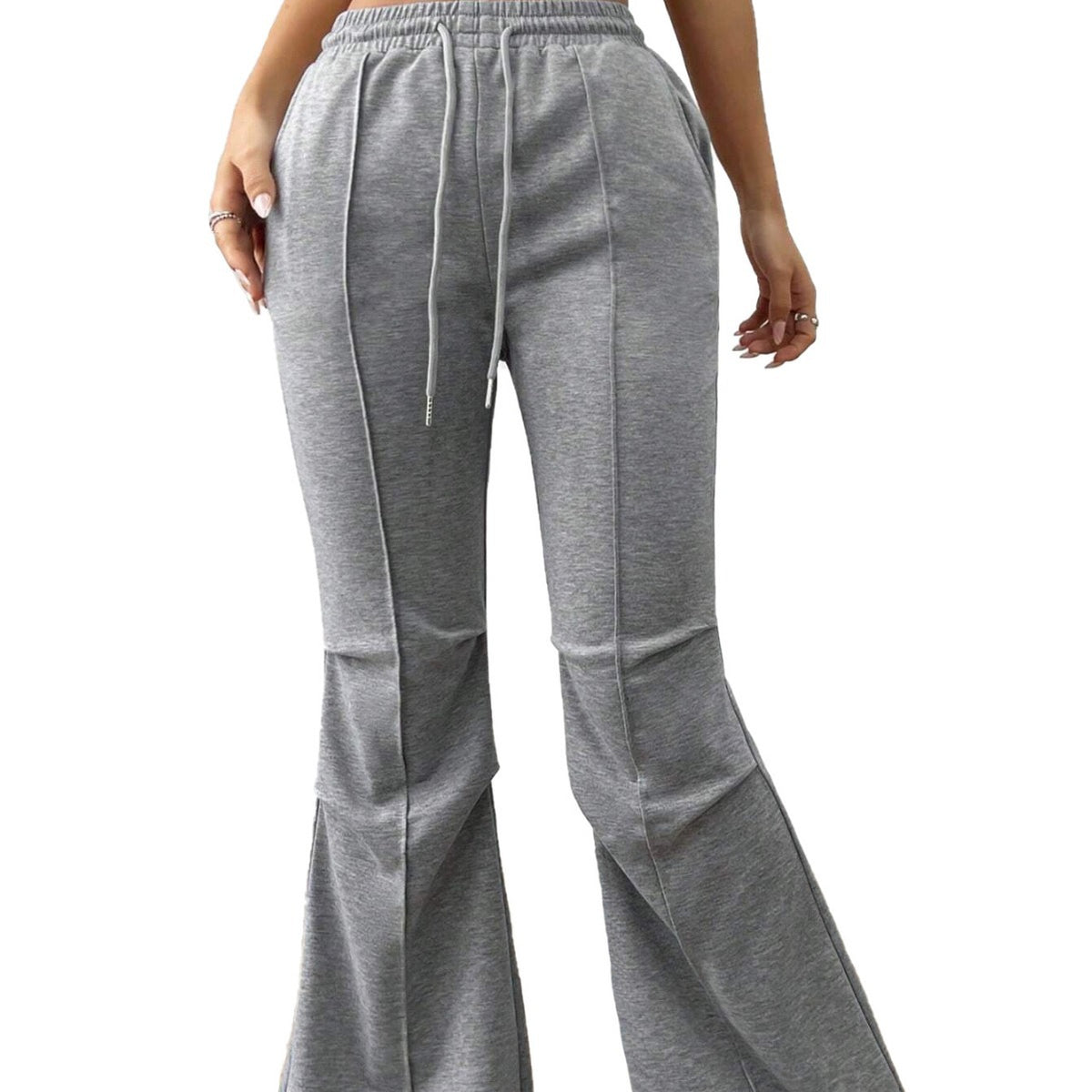 European and American simple and versatile commuter casual trousers wide-leg trousers
